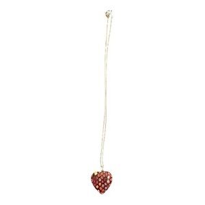 Valentines Gift! Elegant Red GlassHeart Pendant Necklace